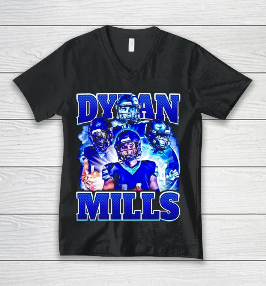 Dylan Mills Villanova Wildcats Vintage Unisex V-Neck T-Shirt