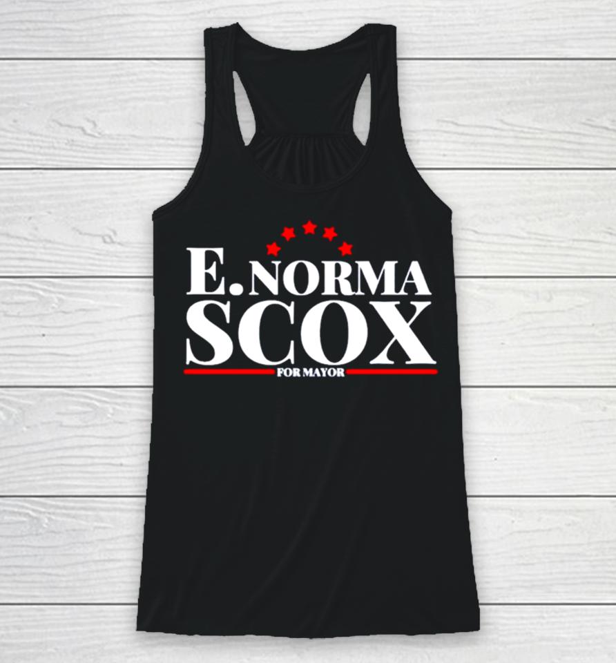 E. Norma Scox For Mayor Racerback Tank
