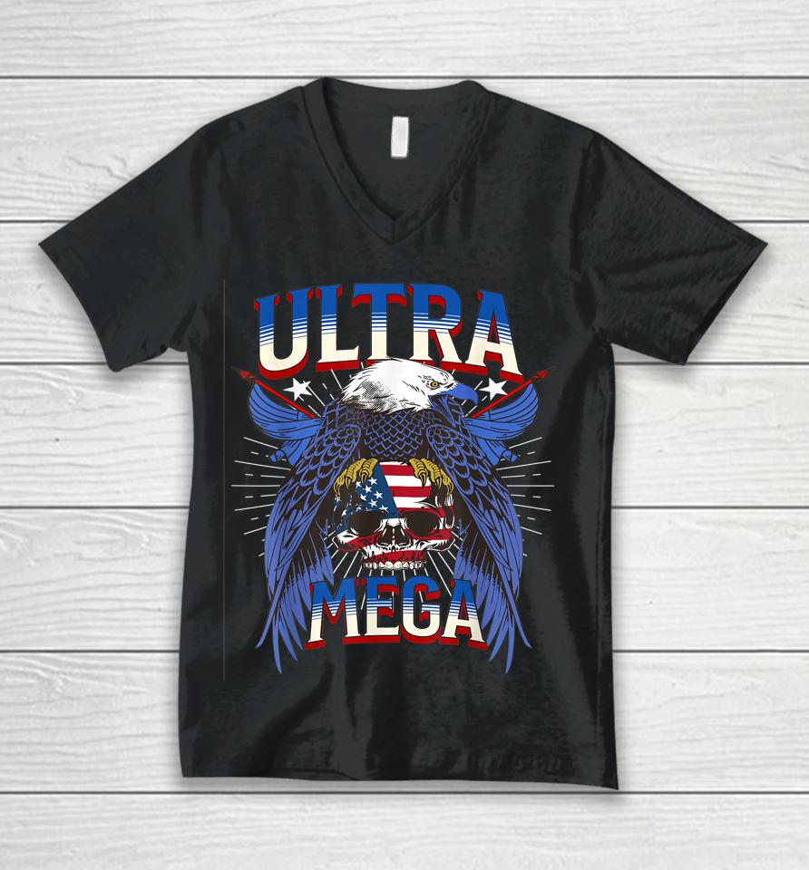 Eagle Holding Usa Flag Ultra Mega 2022 Unisex V-Neck T-Shirt