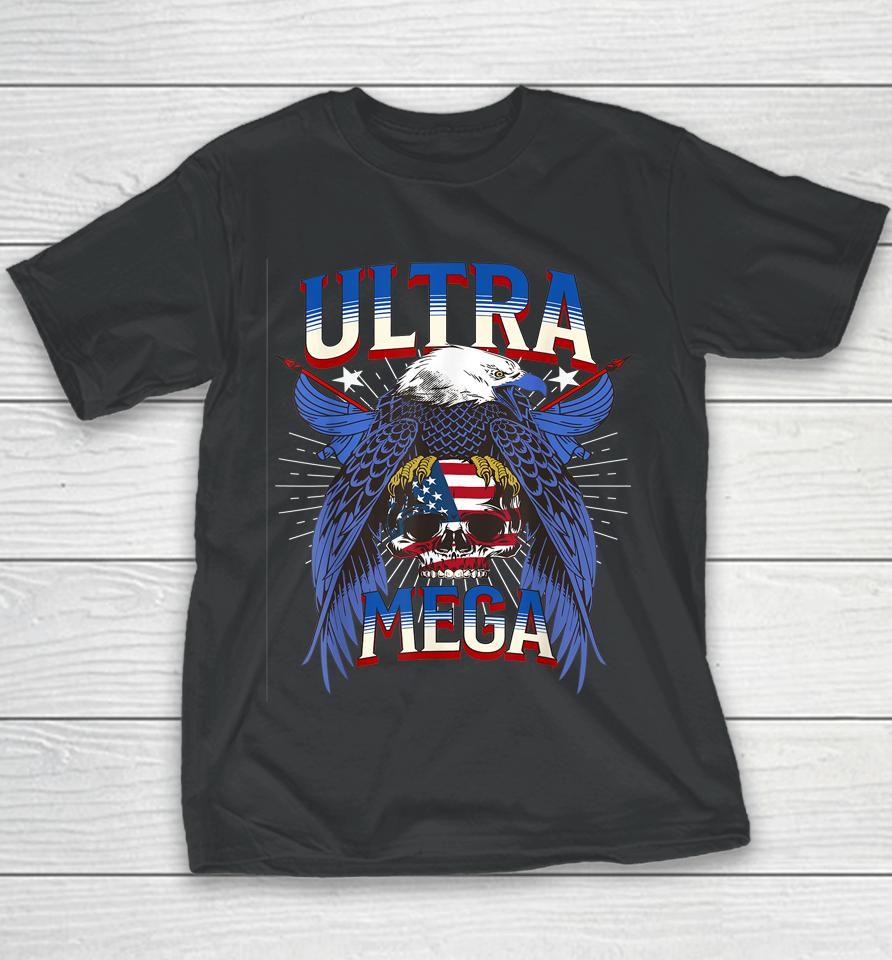 Eagle Holding Usa Flag Ultra Mega 2022 Youth T-Shirt