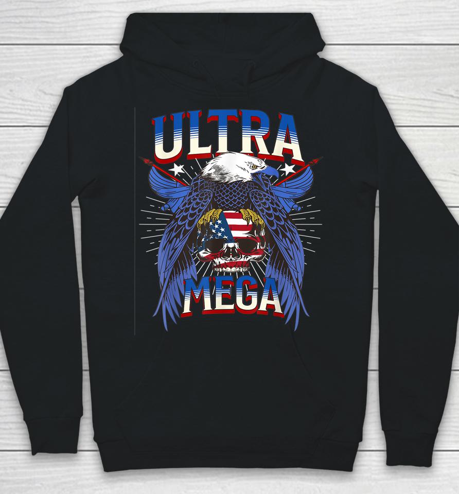 Eagle Holding Usa Flag Ultra Mega Hoodie