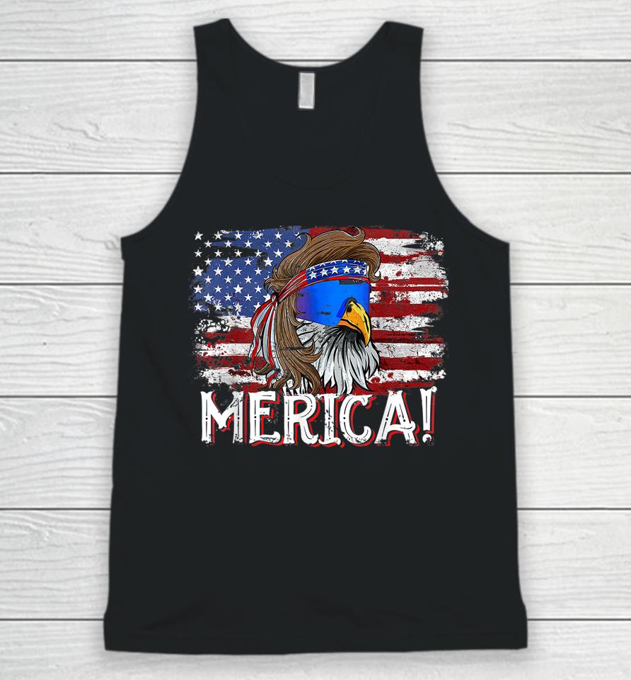 Eagle Mullet 4Th Of July Tee Funny Usa American Flag Merica Unisex Tank Top