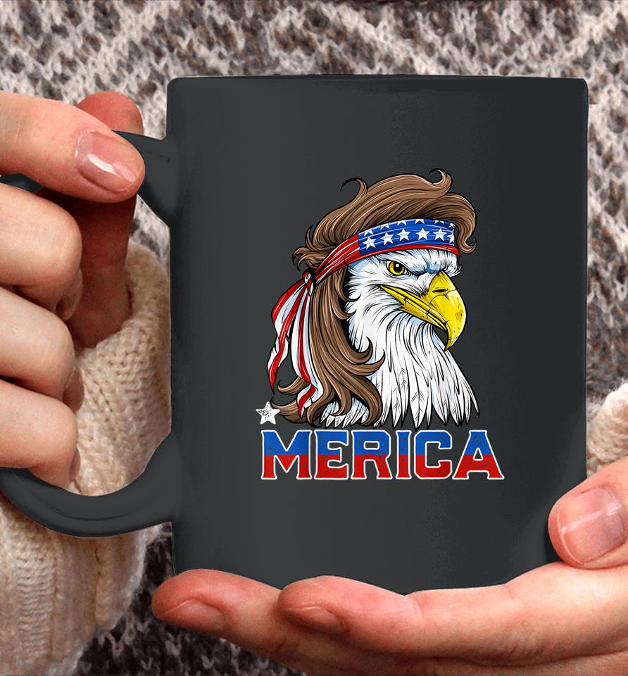 Eagle Mullet Merica 4Th Of July American Flag Usa Coffee Mug