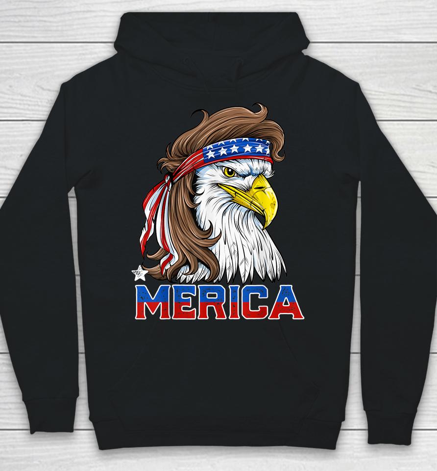 Eagle Mullet Merica 4Th Of July American Flag Usa Hoodie
