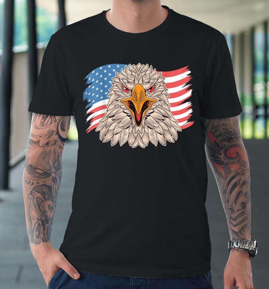 Eagle Patriotic Veteran 4Th Of July Usa Flag Premium T-Shirt