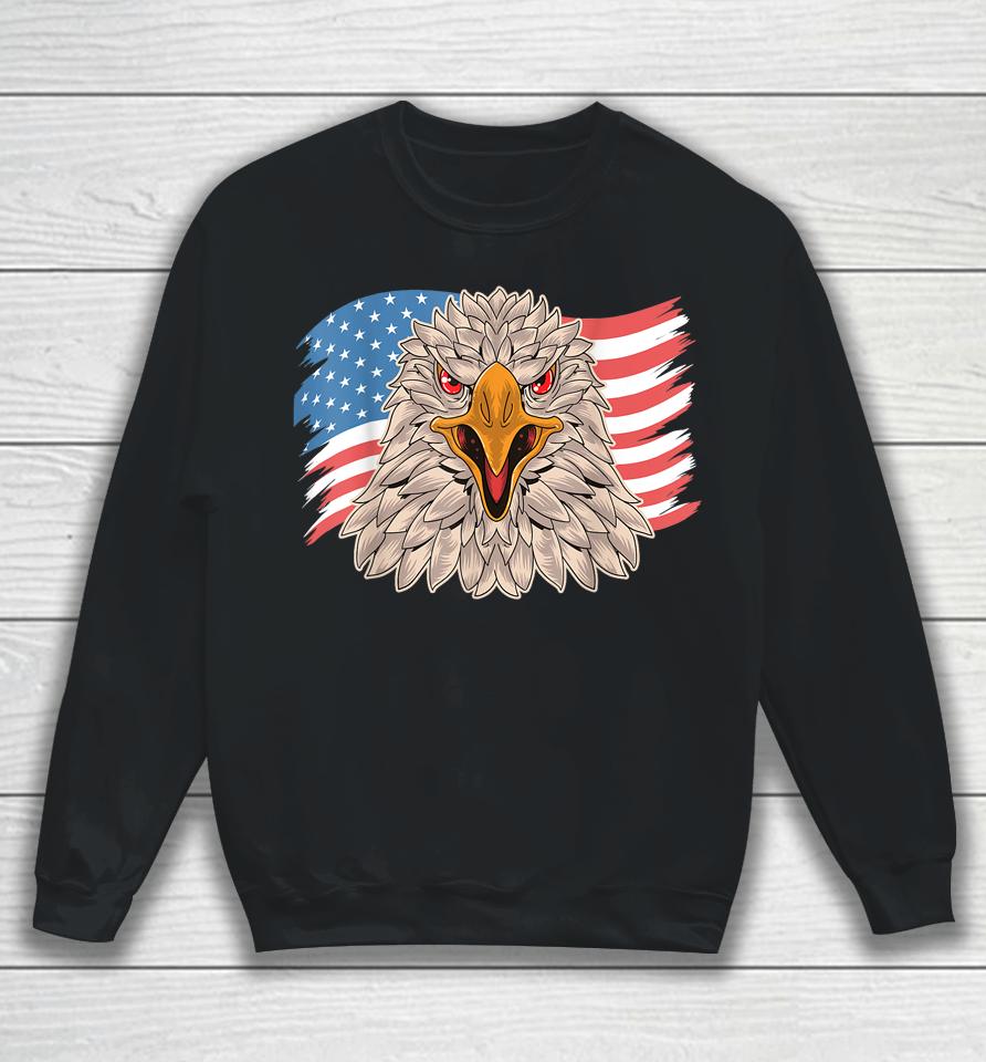 Eagle Patriotic Veteran 4Th Of July Usa Flag Sweatshirt