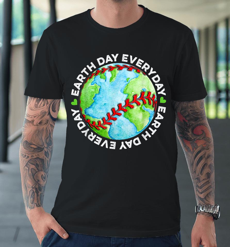 Earth Baseball Earth Day Sports Player Premium T-Shirt