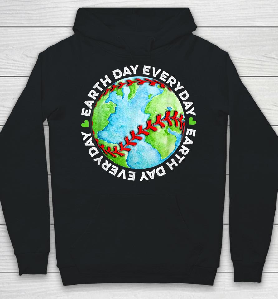 Earth Baseball Earth Day Sports Player Hoodie
