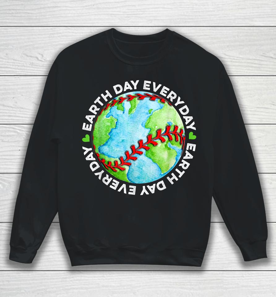 Earth Baseball Earth Day Sports Player Sweatshirt