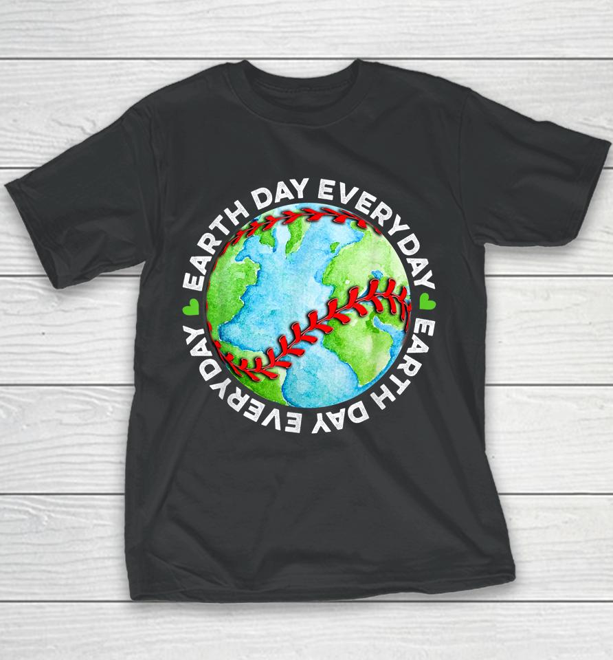 Earth Baseball Earth Day Sports Player Youth T-Shirt