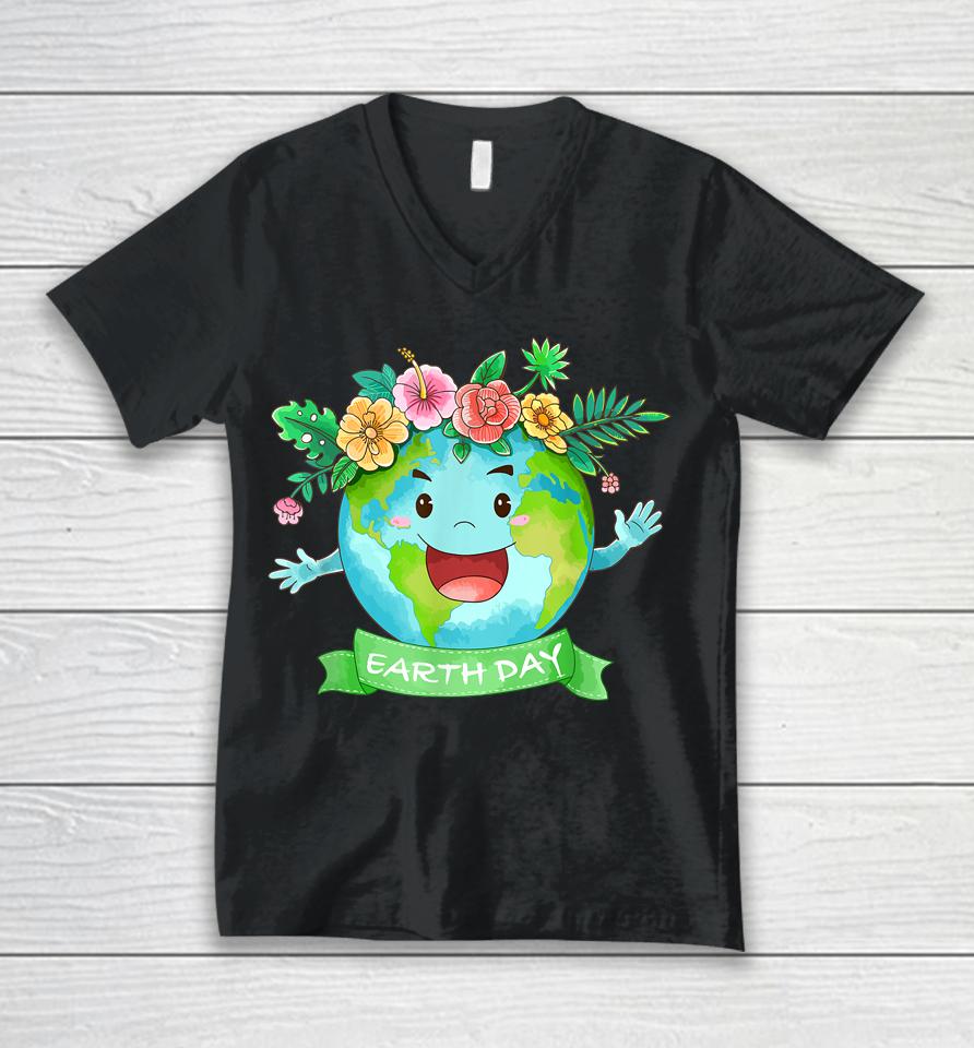 Earth Day 2022 Cute Earth Day Fun Earth Day Teachers Earth Unisex V-Neck T-Shirt