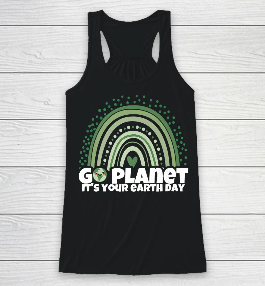 Earth Day 2022 Restore Earth Nature Planet Cute Earth Day Racerback Tank