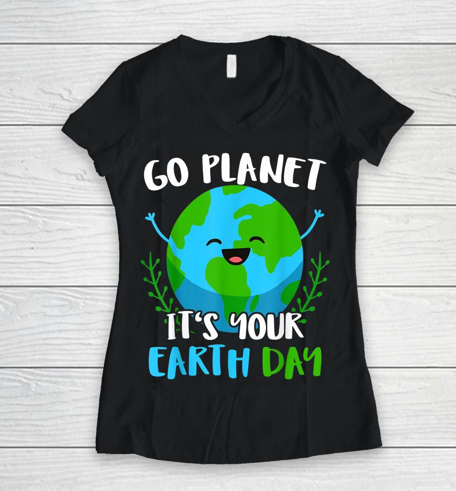 Earth Day 2023 Environmental Nature Planet Women V-Neck T-Shirt
