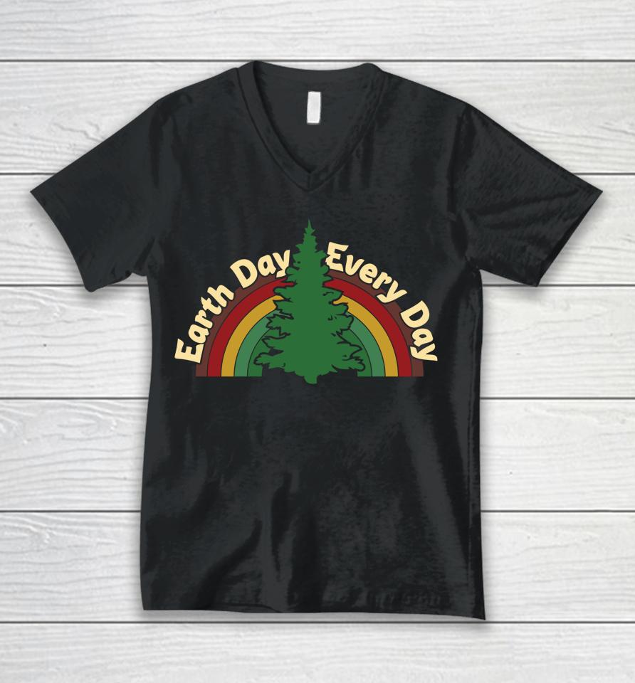 Earth Day Every Day Rainbow Earth Day Unisex V-Neck T-Shirt