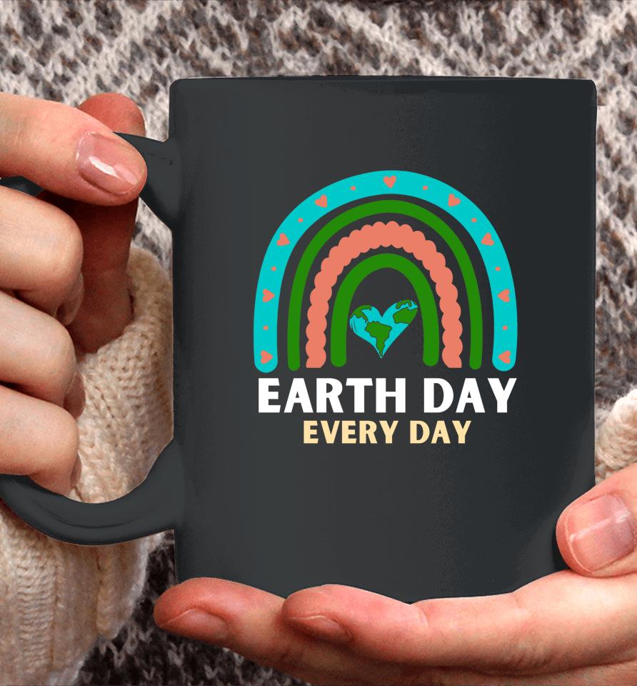 Earth Day Every Day Save Planet Earth April 2022 Rainbow Coffee Mug