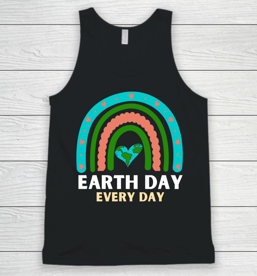 Earth Day Every Day Save Planet Earth April 2022 Rainbow Unisex Tank Top