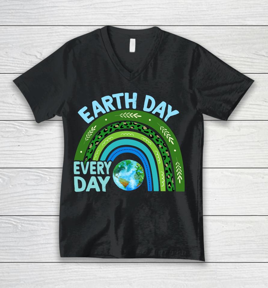 Earth Day Everyday Rainbow Earth Day Unisex V-Neck T-Shirt