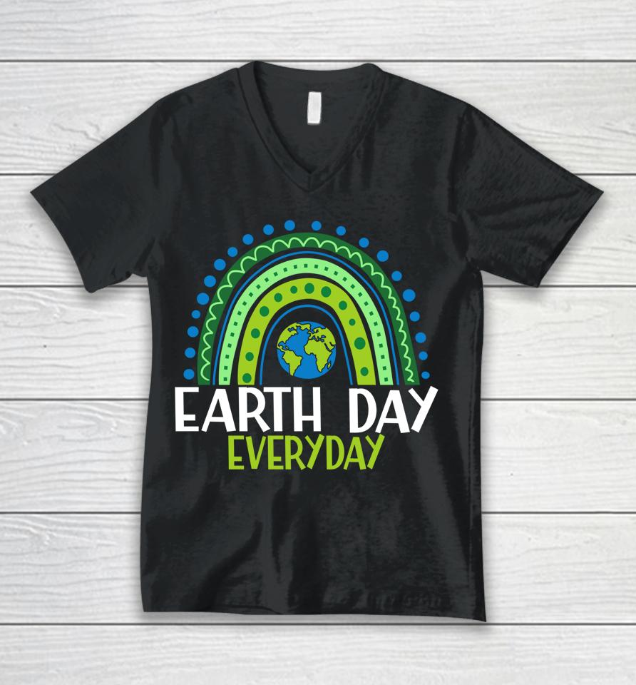Earth Day Everyday Rainbow Earth Day Unisex V-Neck T-Shirt