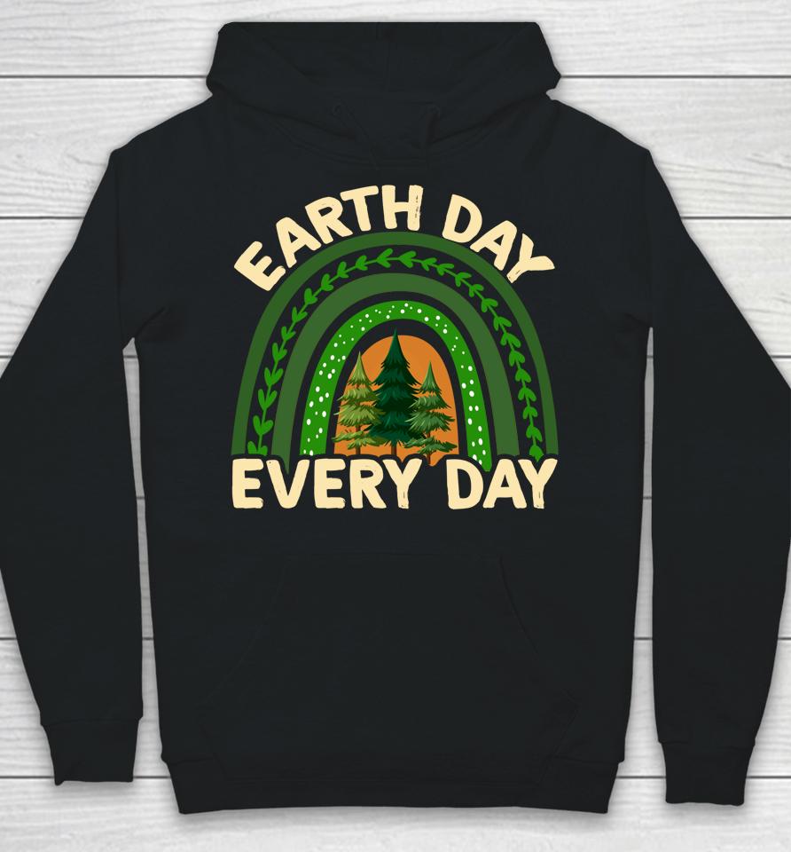 Earth Day Everyday Rainbow Pine Tree Hoodie