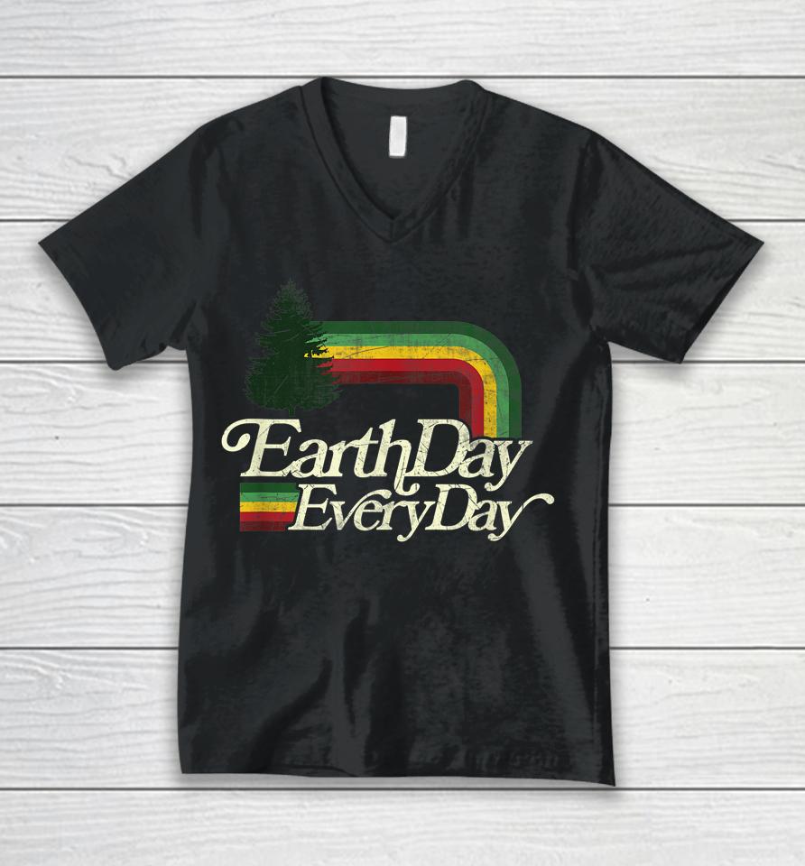 Earth Day Everyday Retro Vintage Unisex V-Neck T-Shirt
