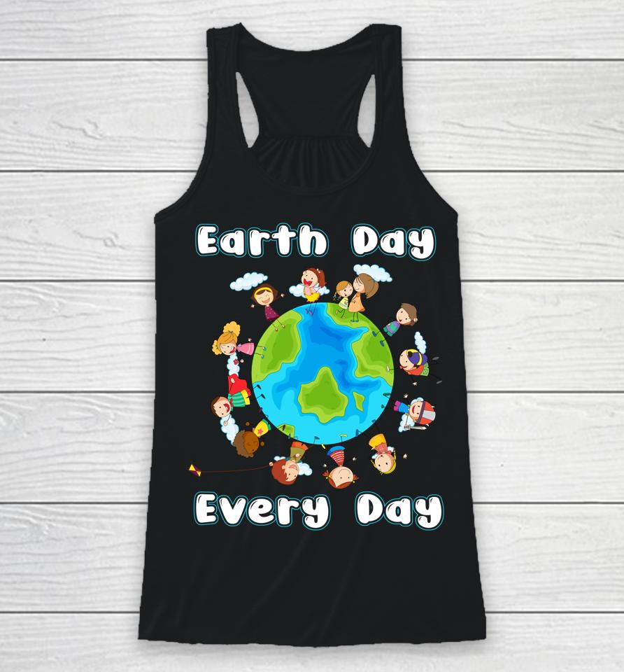 Earth Day Everyday Shirt Children Around The World 2022 Racerback Tank