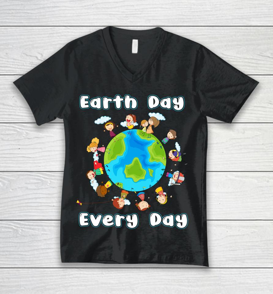 Earth Day Everyday Shirt Children Around The World 2022 Unisex V-Neck T-Shirt