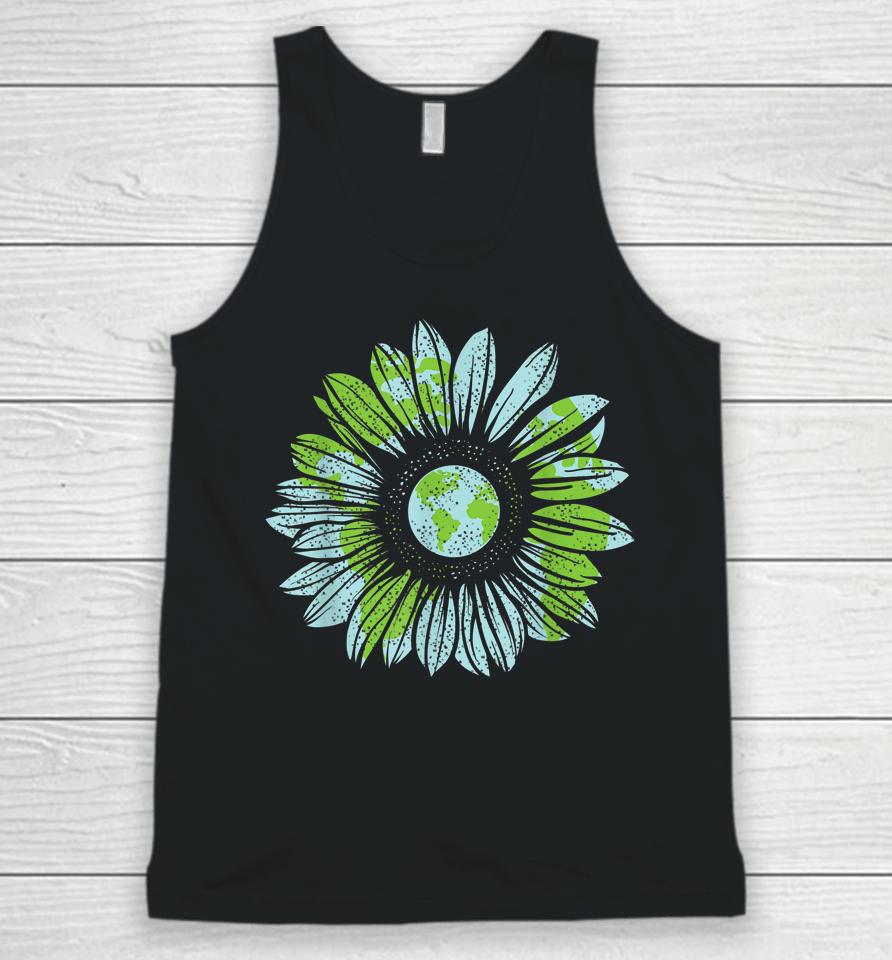Earth Day Planet Anniversary Earth Day Sunflower Everyday Unisex Tank Top