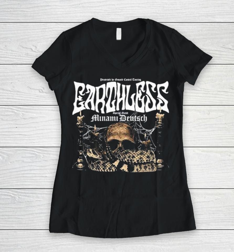 Earthless 2024 Tour Women V-Neck T-Shirt
