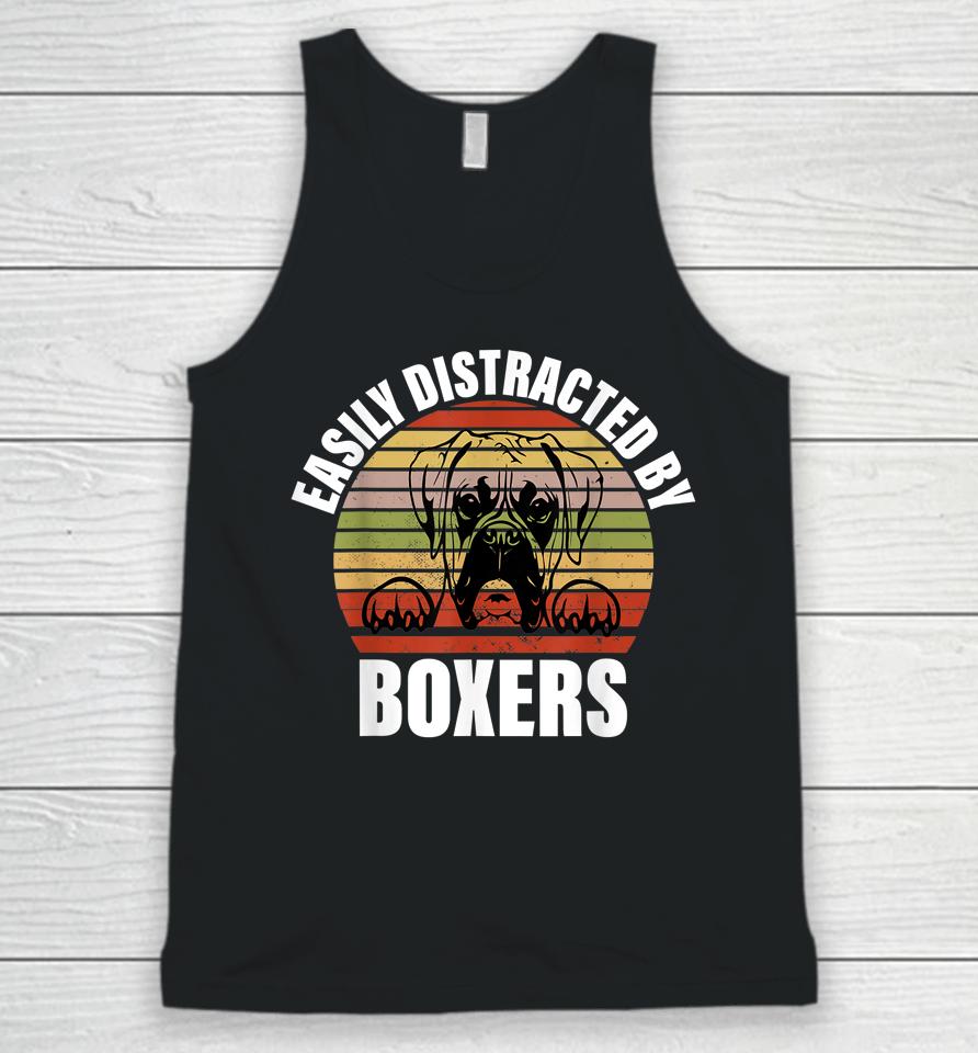 Easily Distracted By Boxers Unisex Tank Top