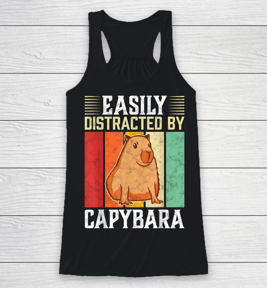 Easily Distracted By Capybara Racerback Tank