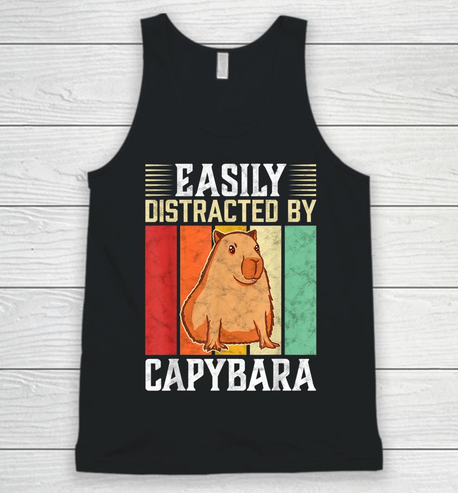 Easily Distracted By Capybara Unisex Tank Top