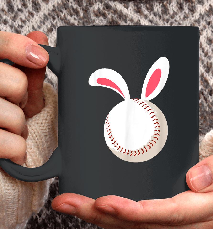 Easter Baseball Bunny Ears Happpy Easter Day Coffee Mug