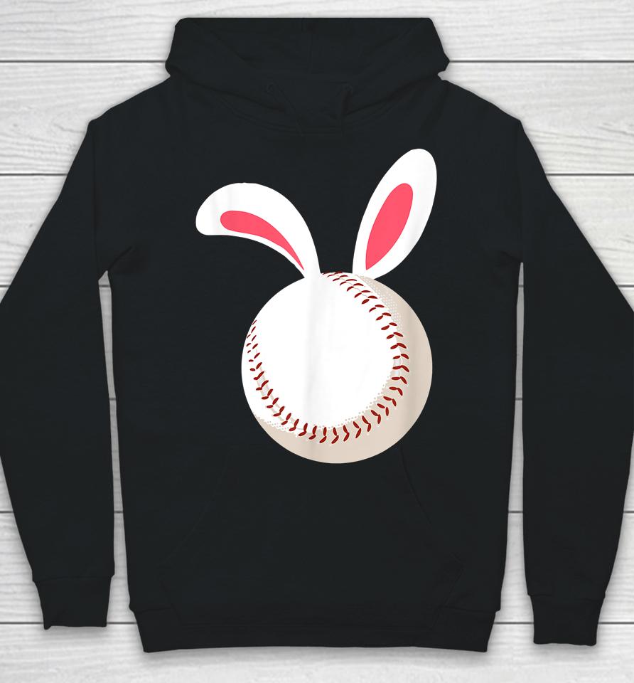 Easter Baseball Bunny Ears Happpy Easter Day Hoodie