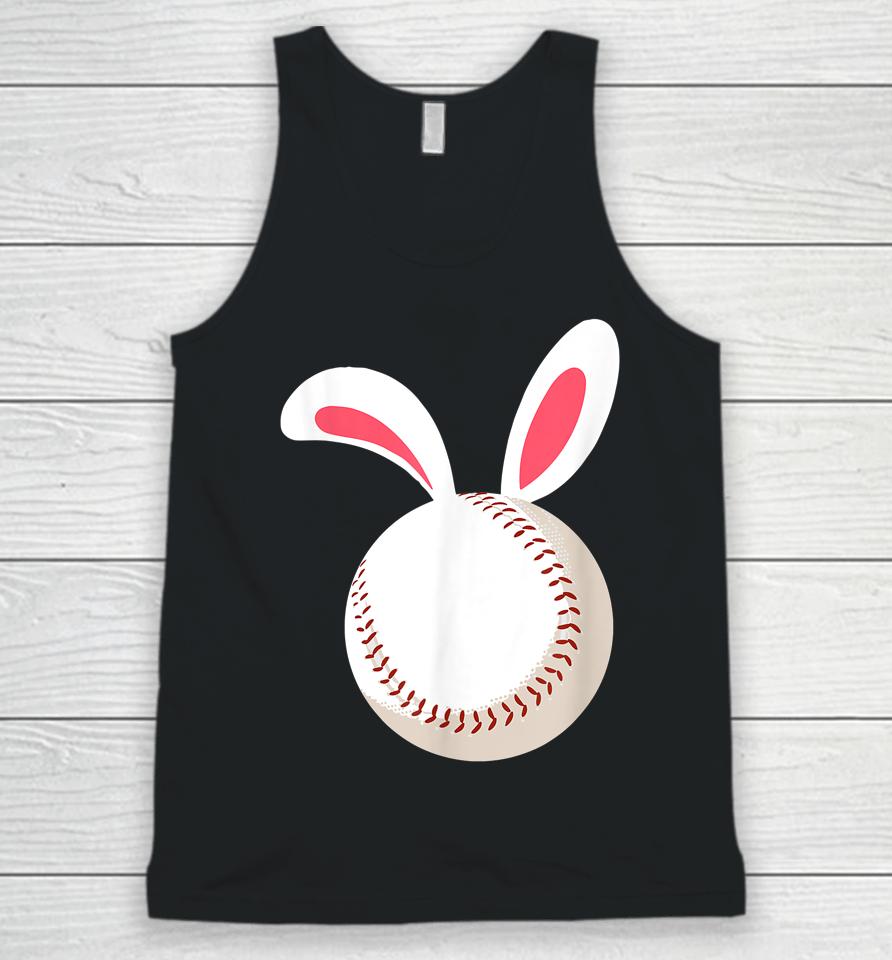 Easter Baseball Bunny Ears Happpy Easter Day Unisex Tank Top