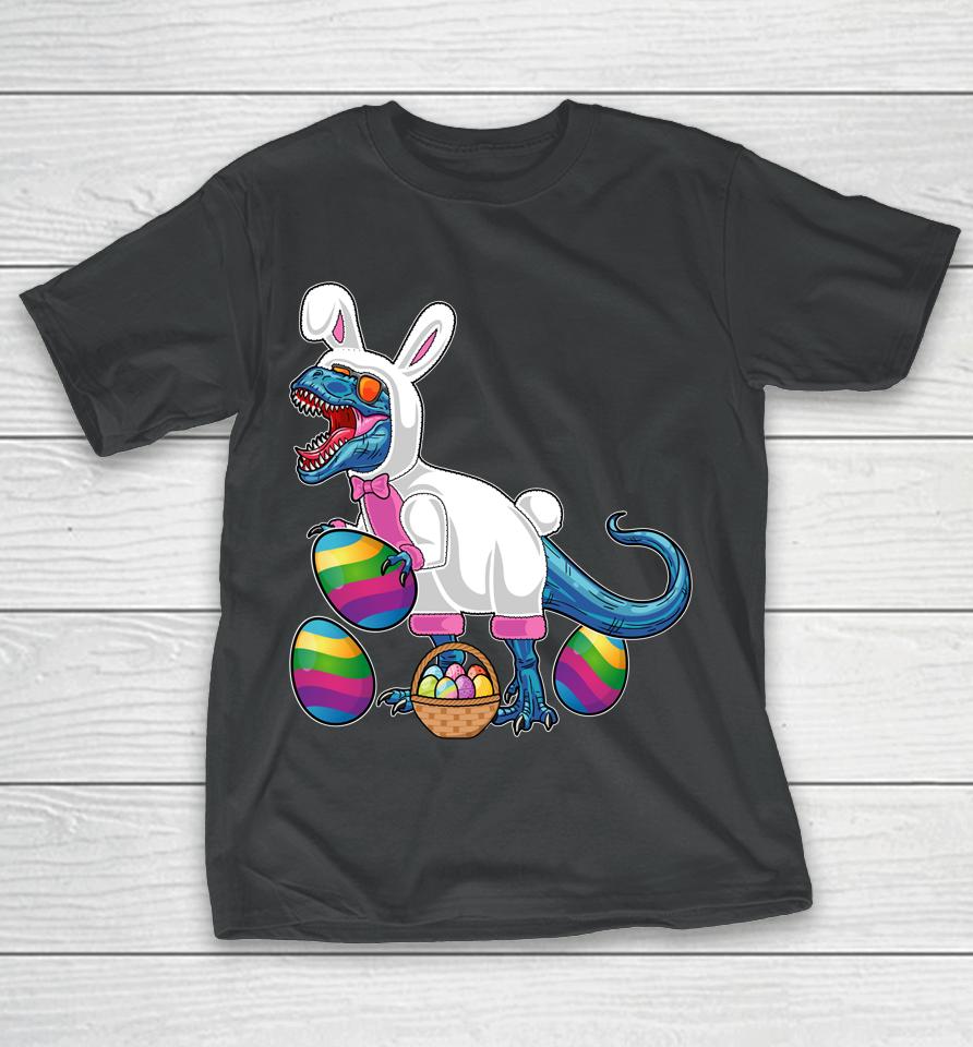 Easter Basket Bunny Dinosaur Egg T Rex T-Shirt