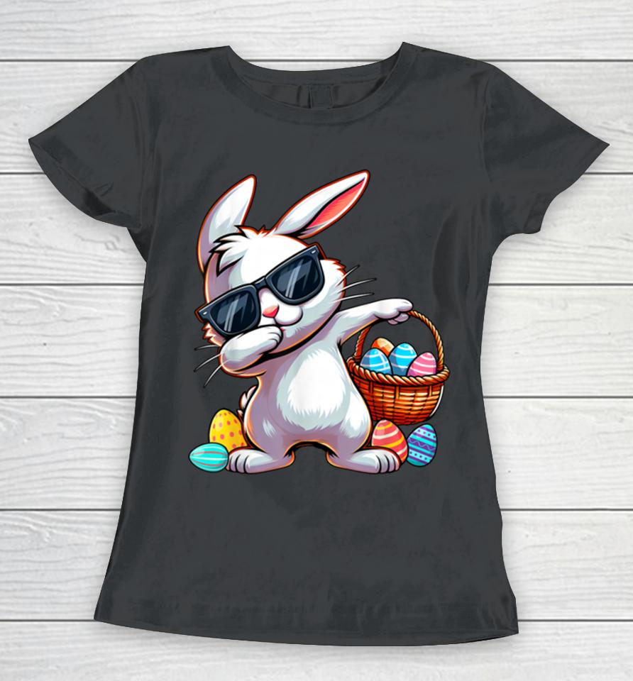 Easter Boys Kids Toddler Rabbit Bunny Egg Hunting Women T-Shirt