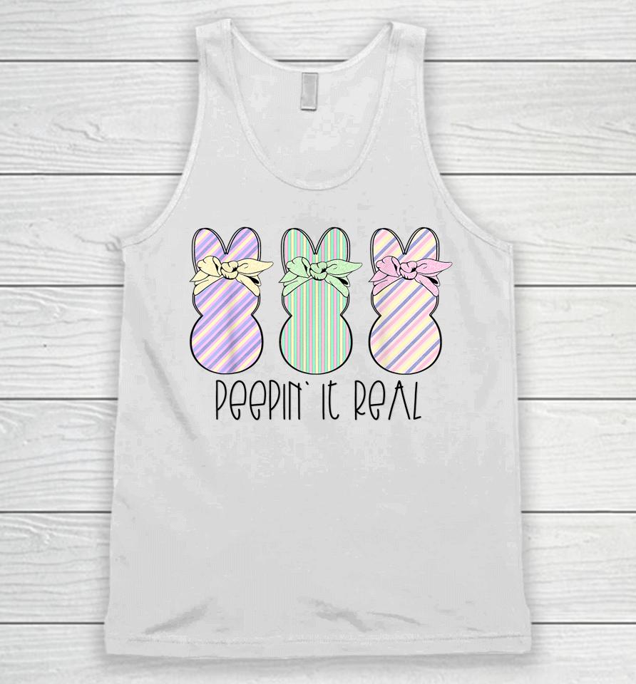 Easter Bunnies Easter Bunny For Easter Peepin' It Real Unisex Tank Top