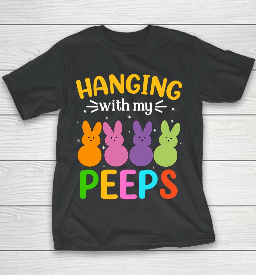 Easter Bunnies Hanging With My Peep Easter Day Youth T-Shirt
