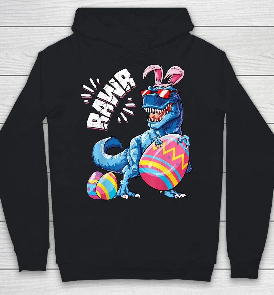 Easter Bunny Dinosaur T Rex Eggs Boys Kids Girl Rawr Gifts Hoodie