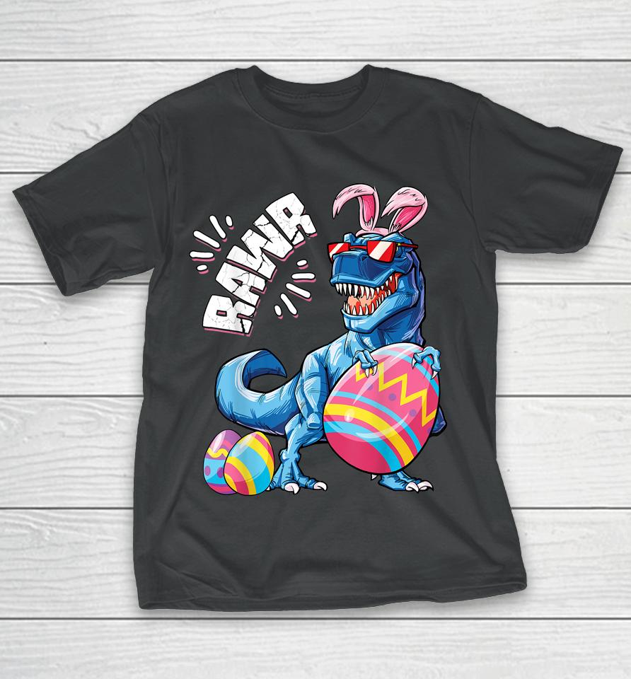 Easter Bunny Dinosaur T Rex Eggs Boys Kids Girl Rawr Gifts T-Shirt