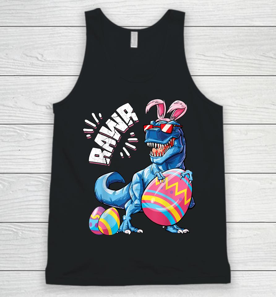 Easter Bunny Dinosaur T Rex Eggs Boys Kids Girl Rawr Gifts Unisex Tank Top