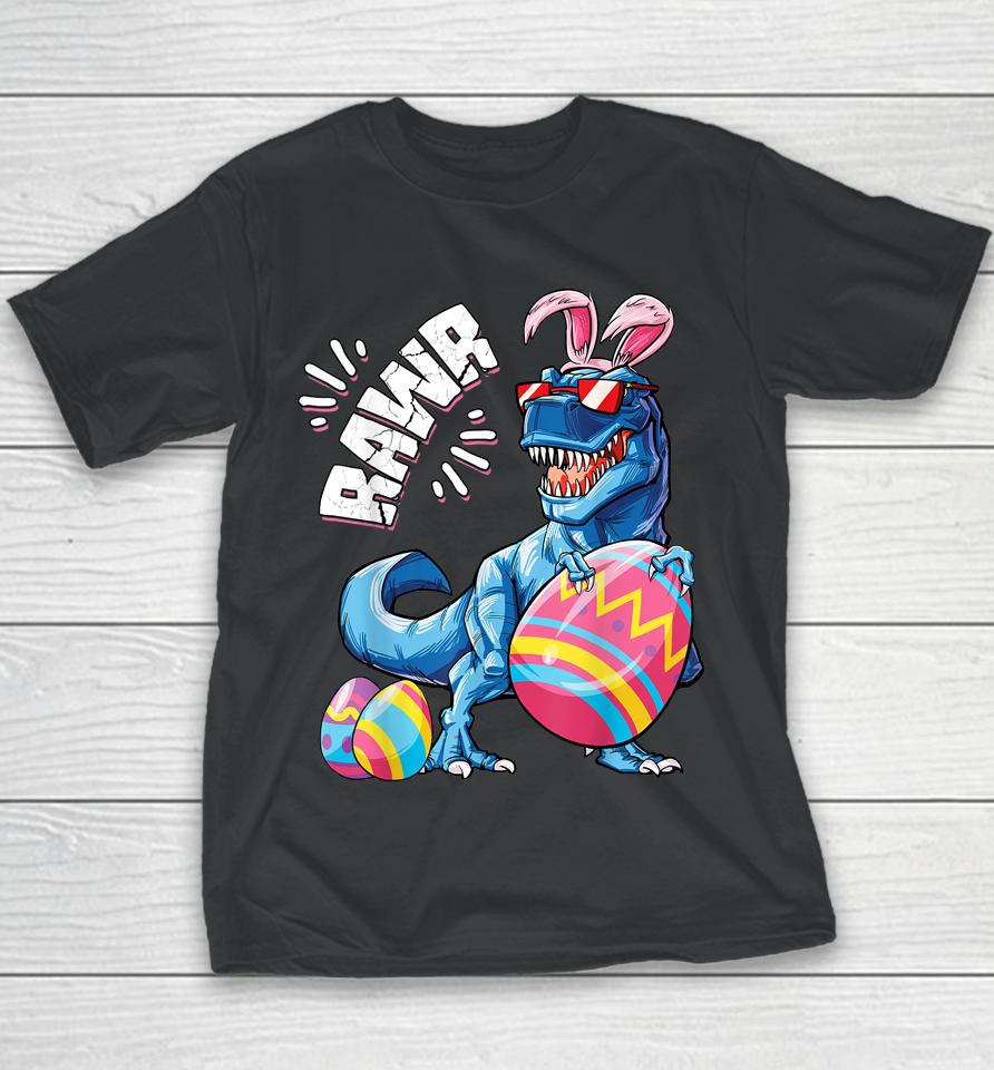 Easter Bunny Dinosaur T Rex Eggs Boys Kids Girl Rawr Gifts Youth T-Shirt