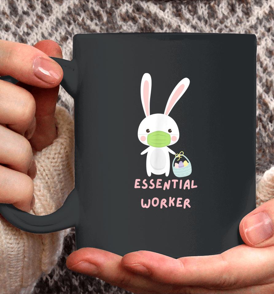 Easter Bunny Essential Worker Covid Mask Cute Funny Graphic Coffee Mug