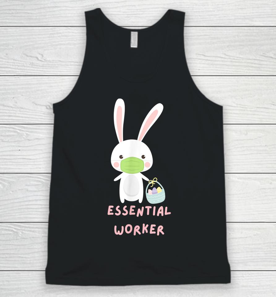 Easter Bunny Essential Worker Covid Mask Cute Funny Graphic Unisex Tank Top