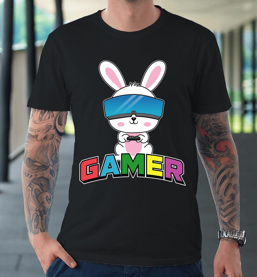 Easter Bunny Gamer Rabbit Easter Day Premium T-Shirt