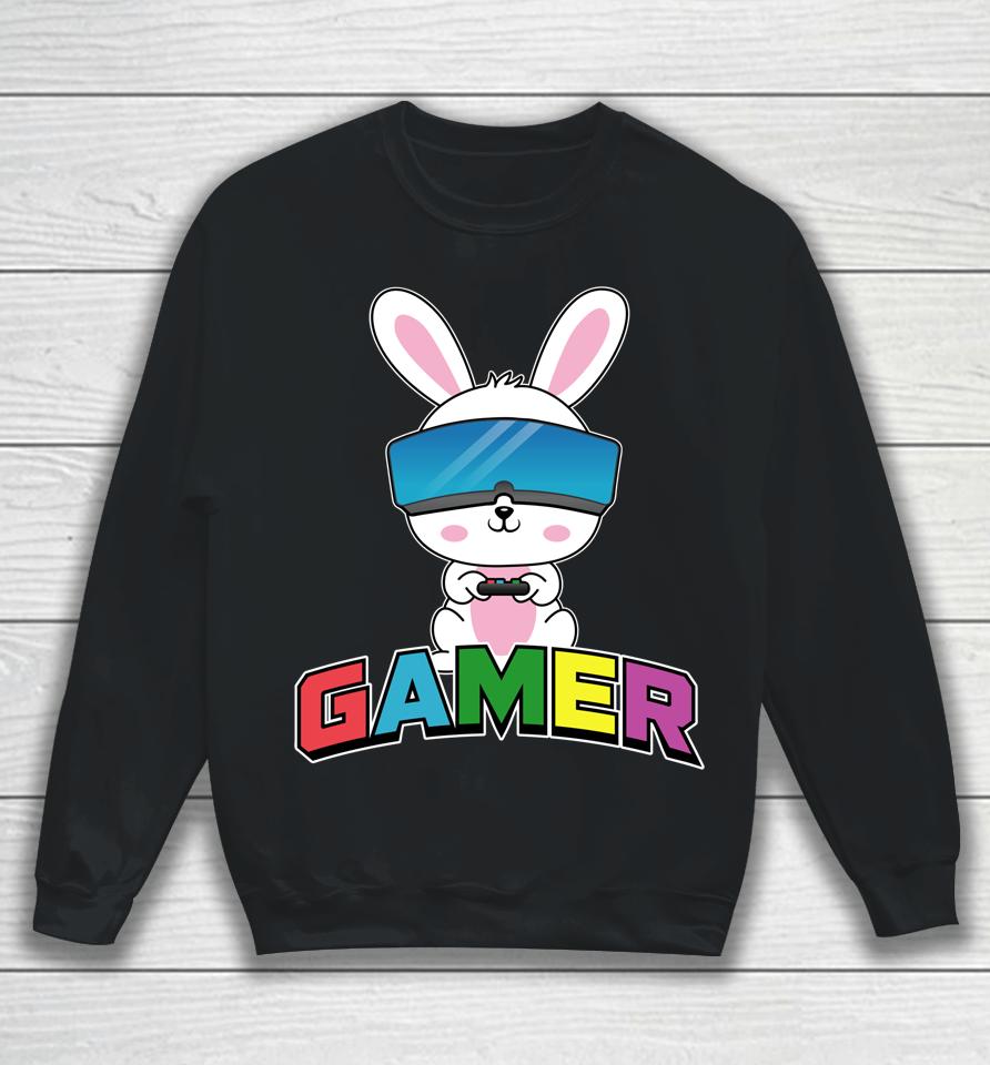 Easter Bunny Gamer Rabbit Easter Day Sweatshirt