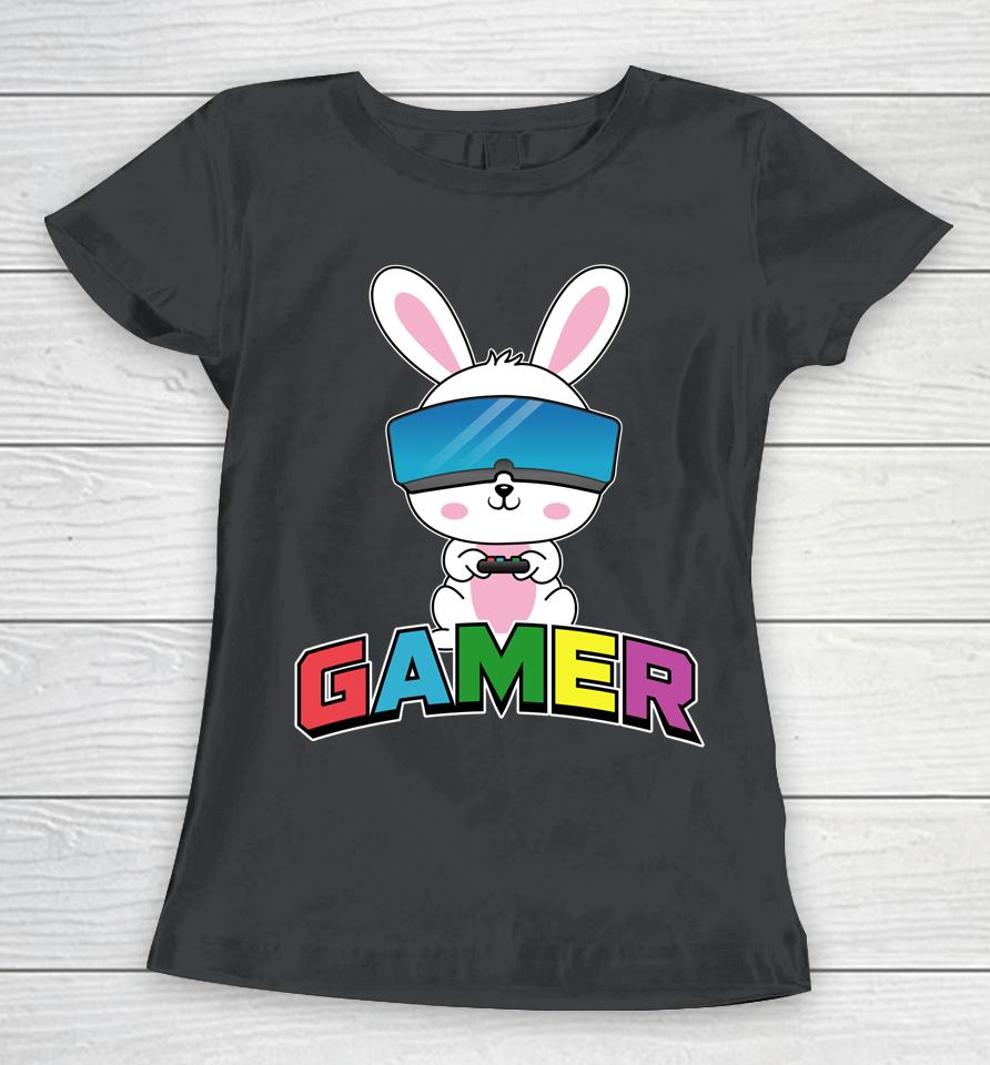 Easter Bunny Gamer Rabbit Easter Day Women T-Shirt
