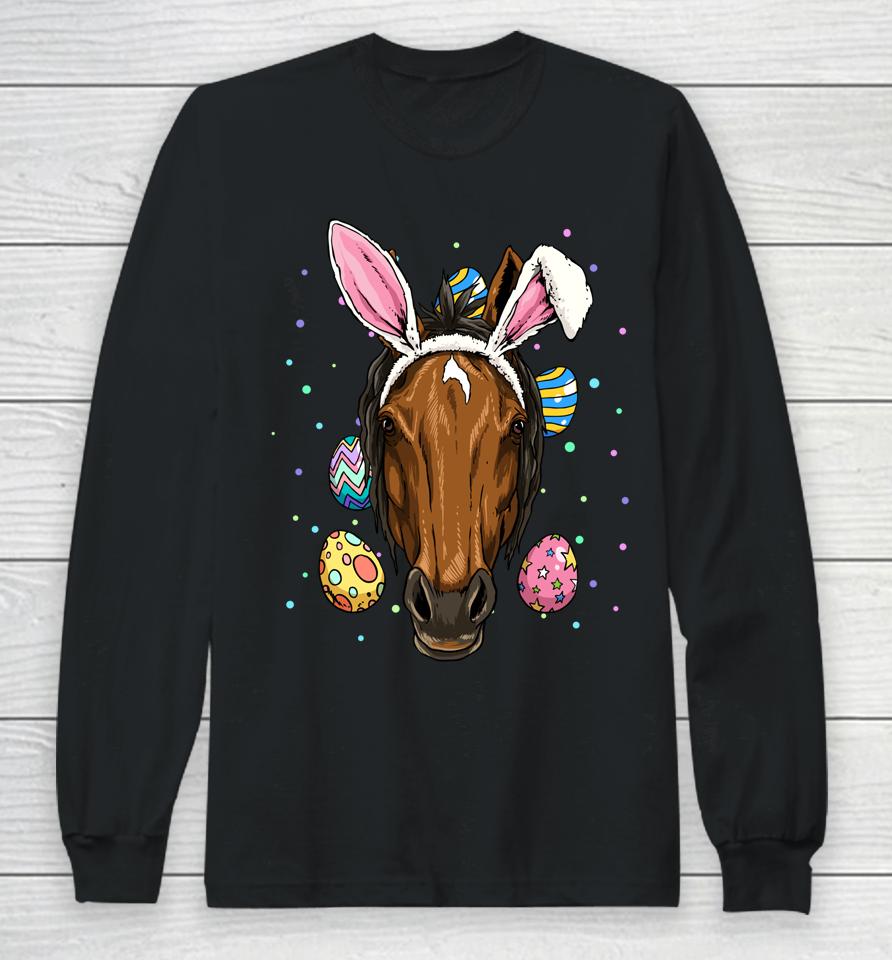 Easter Bunny Horse Long Sleeve T-Shirt