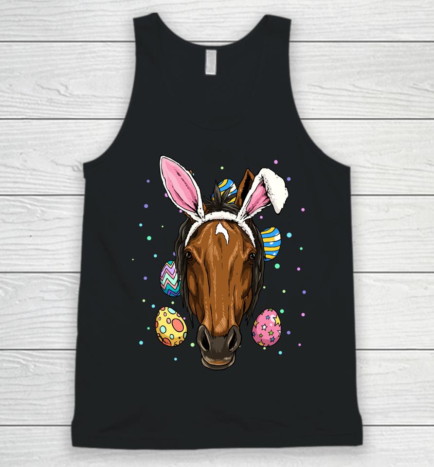 Easter Bunny Horse Unisex Tank Top