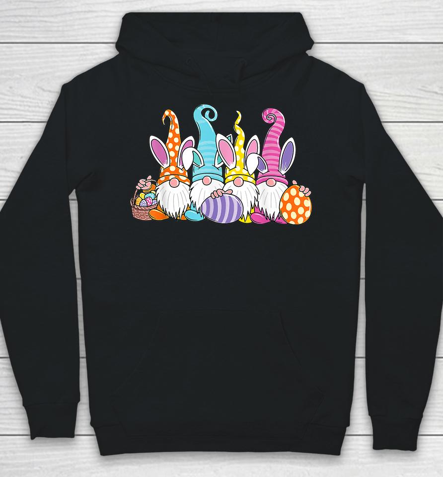 Easter Bunny Spring Gnome Easter Egg Hunting And Basket Gift Hoodie